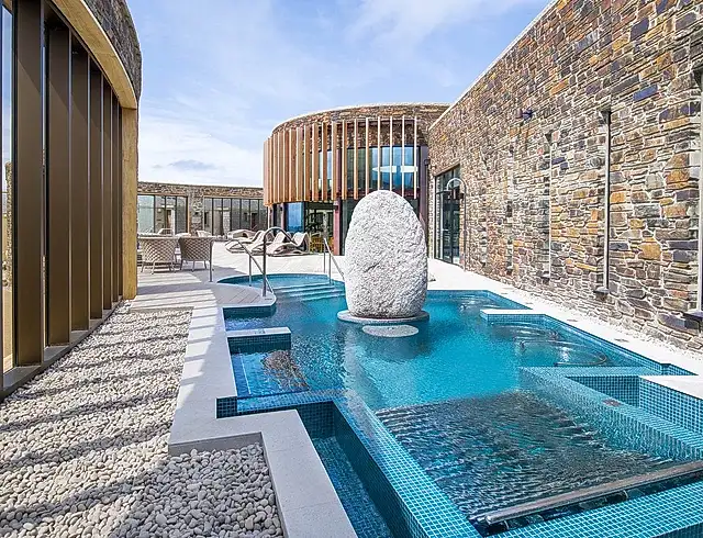 Outdoor Hydrotherapy Pool at The Headland, Cornwall