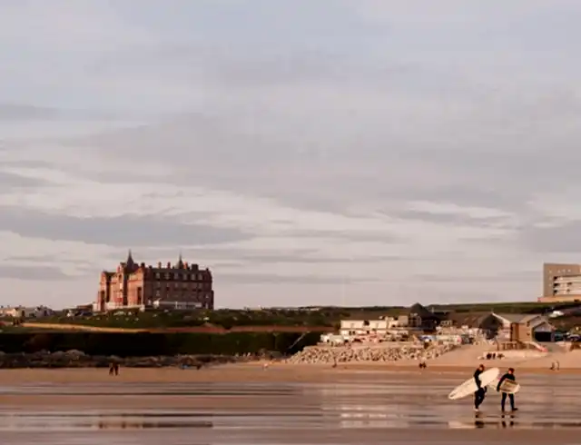 sunset over the headland hotel